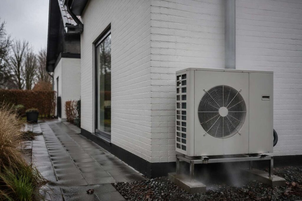 Energieffektivt dansk hjem med varmepumpe og fokus på strømforbrug i vinterperioden