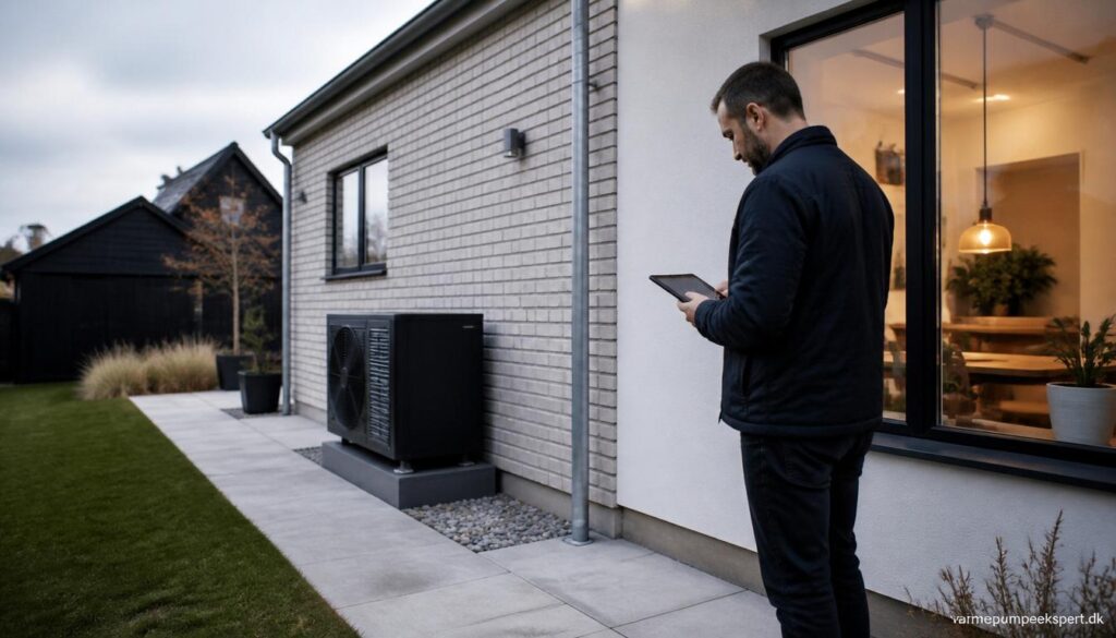 Energieffektivt hjem i Danmark med varmepumpe og fokus på faktorer der påvirker elforbruget gennem året.
